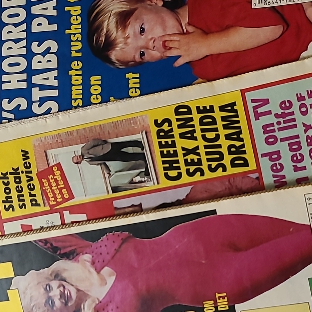 (3) Star/Nat'l Enquirer 1992 gossip magazines, Dolly, Diana, Oprah + more